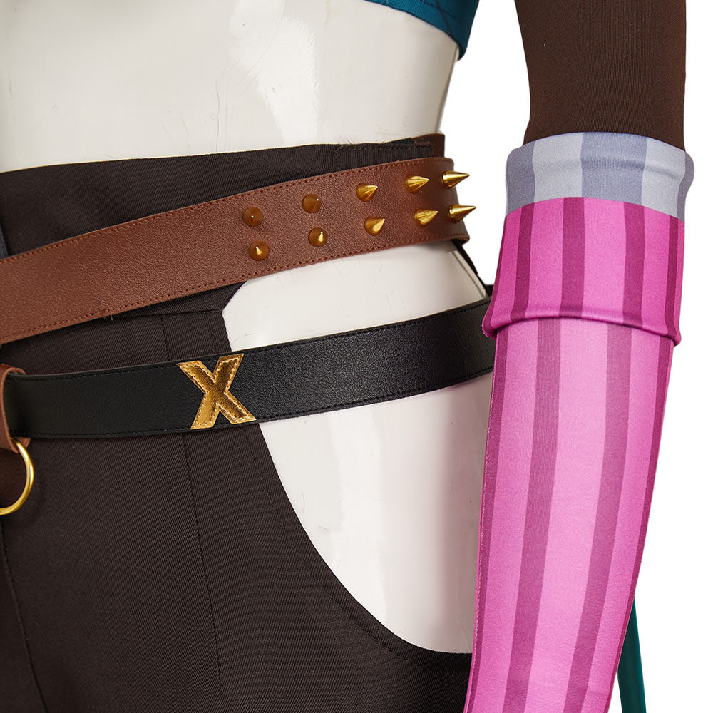 League of Legends Jinx Cosplay Disfraz Adulto Hombre Mujer Traje De Carnaval Halloween Fiesta