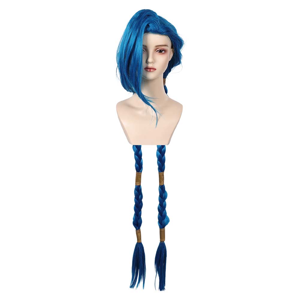 League of Legends Jinx Cosplay Wig Adulto Halloween Carnaval Accesorios De Fiestas