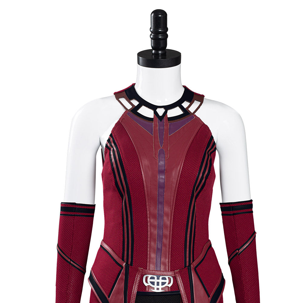 Series de Televisión Wandavision Scarlet Witch Cosplay Disfraz Halloween Fiesta Carnaval Traje