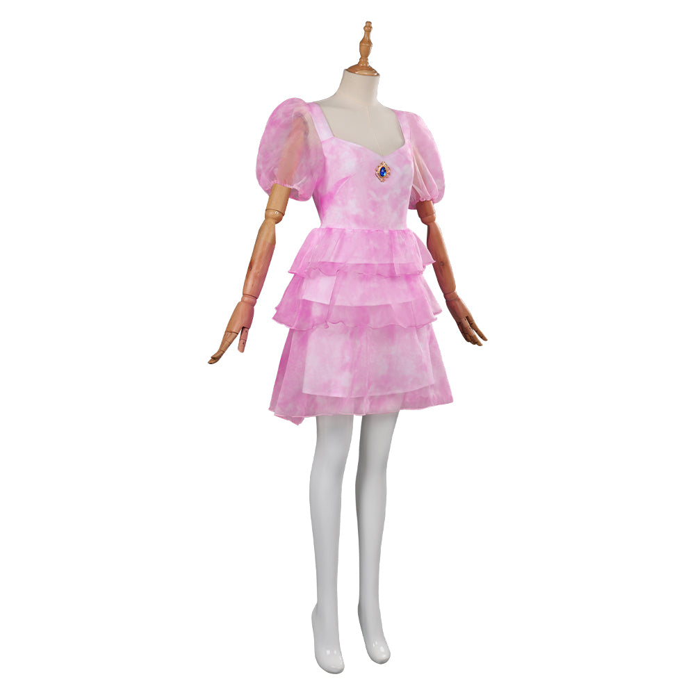 Juego The Super Mario Bros Movie Princess Peach  Cosplay Disfraz Adulto VestidoTraje De Carnaval Halloween Fiesta