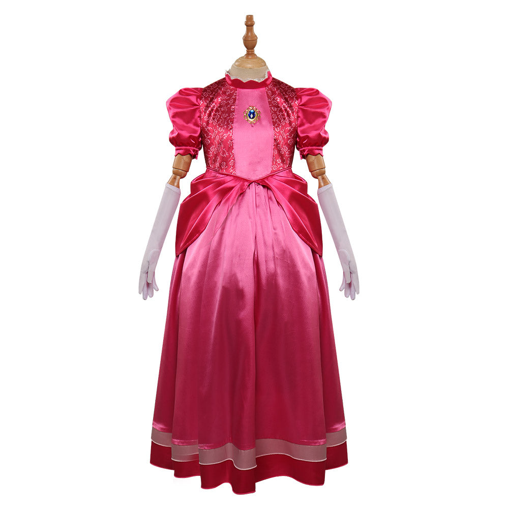 The Super Mario Bros. Movie Peach Cosplay Disfraz Niños Vestido Trajes Halloween Carnaval Fiesta Disfraz Traje