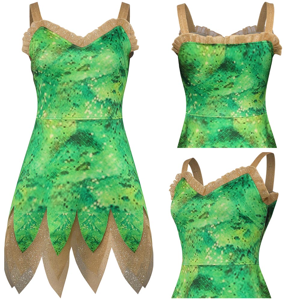 Película Peter Pan & Wendy-Tinker Bell Cosplay Disfraz Adulto Vestido Traje De Carnaval Halloween Fiesta DISFRAZDEDIADEBRUJAS.ES®