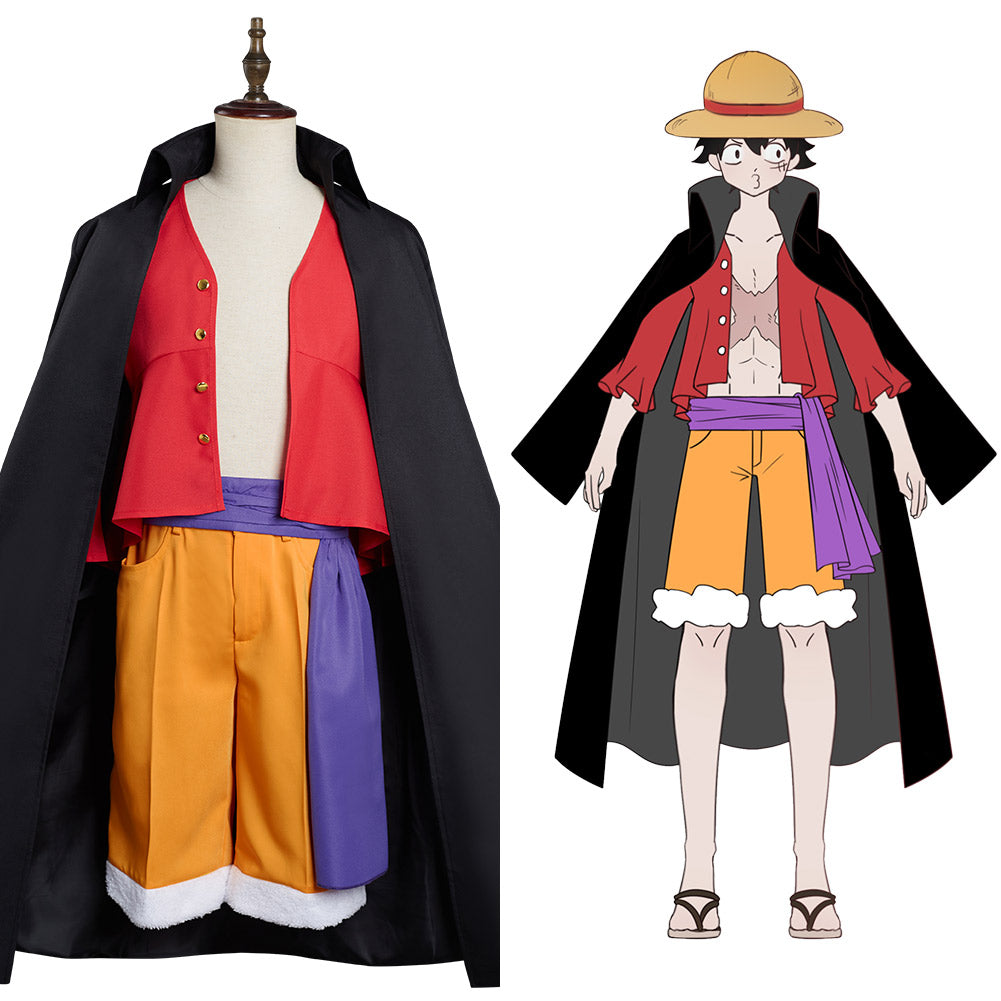 Anime One Piece Monkey D. Luffy Cosplay Disfraz Navidad Carnaval Fiesta Exposición Traje