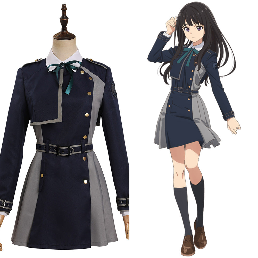 Anime Lycoris Recoil Inoue Takina Cosplay Disfraz Traje Vestido Falda