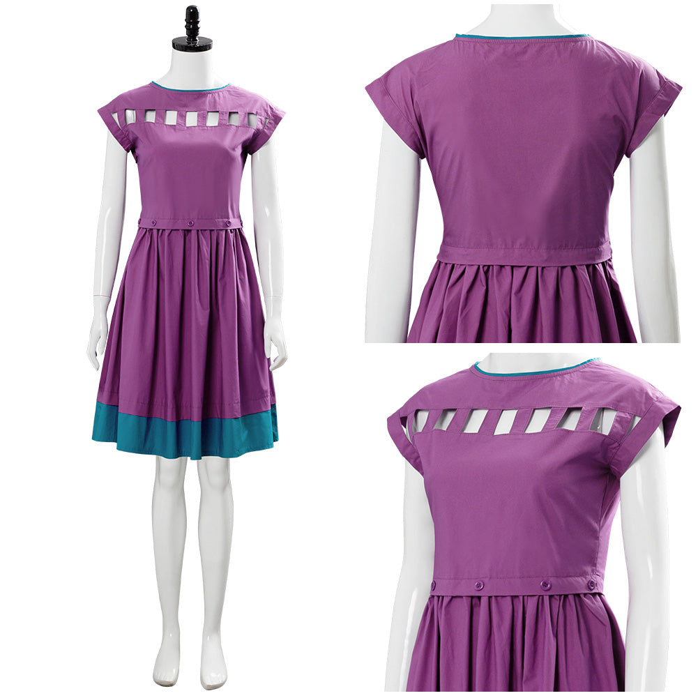 Stranger Things 3 Nancy Wheeler Cosplay Halloween Vestido de Color Púrpura para Adultos Femenino