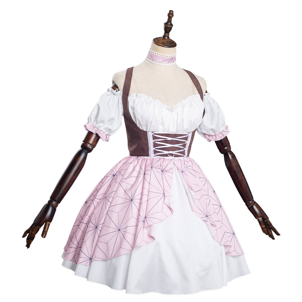 Anime Demon Slayer Kamado Nezuko Cosplay Lolita Vestido Cosplay Disfraz-DISFRAZDEDIADEBRUJAS.ES®