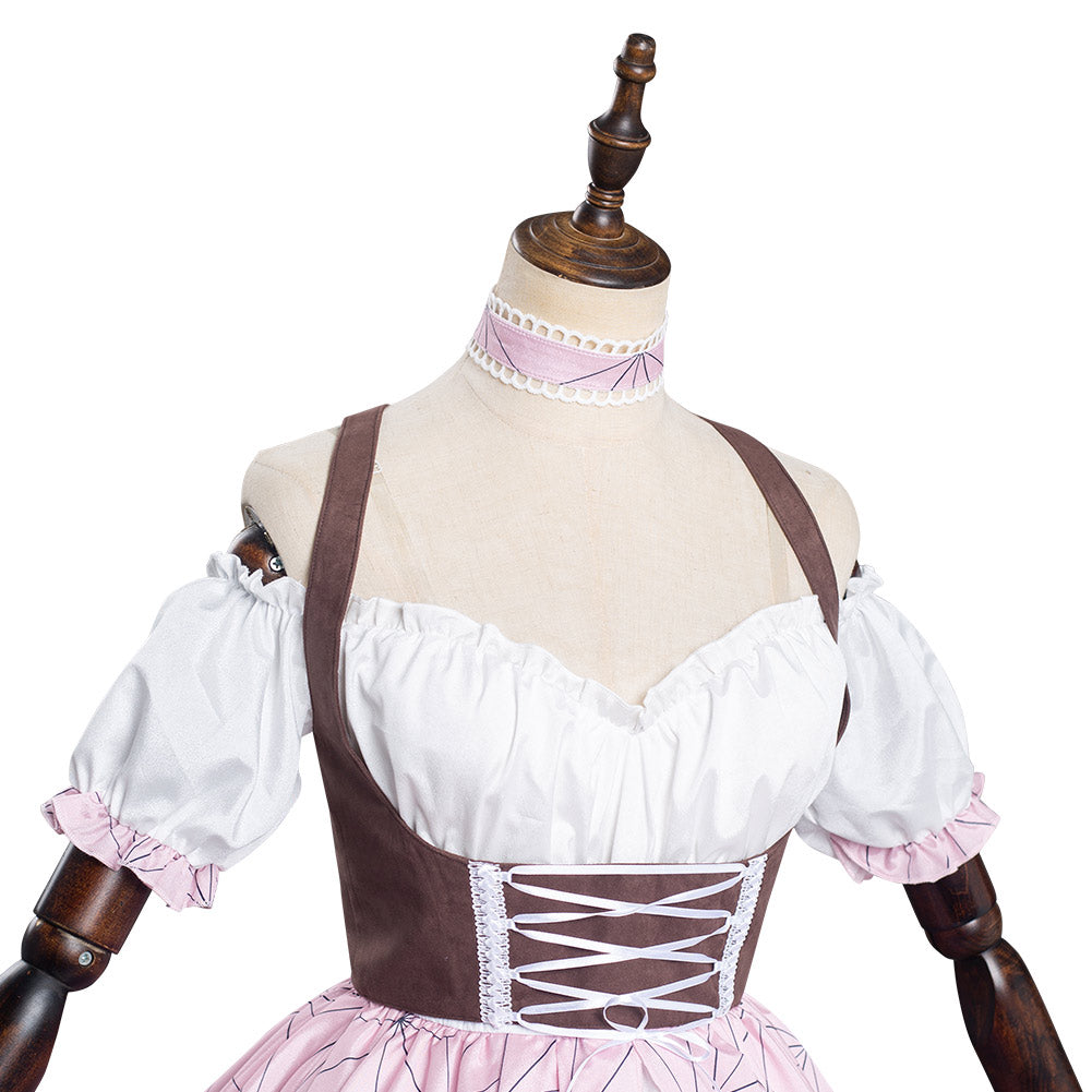 Anime Demon Slayer Kamado Nezuko Cosplay Lolita Vestido Cosplay Disfraz-DISFRAZDEDIADEBRUJAS.ES®