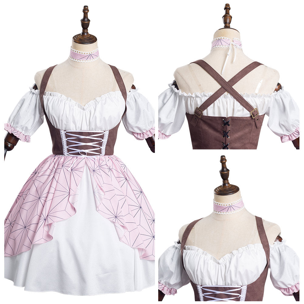 Anime Demon Slayer Kamado Nezuko Cosplay Lolita Vestido Cosplay Disfraz-DISFRAZDEDIADEBRUJAS.ES®