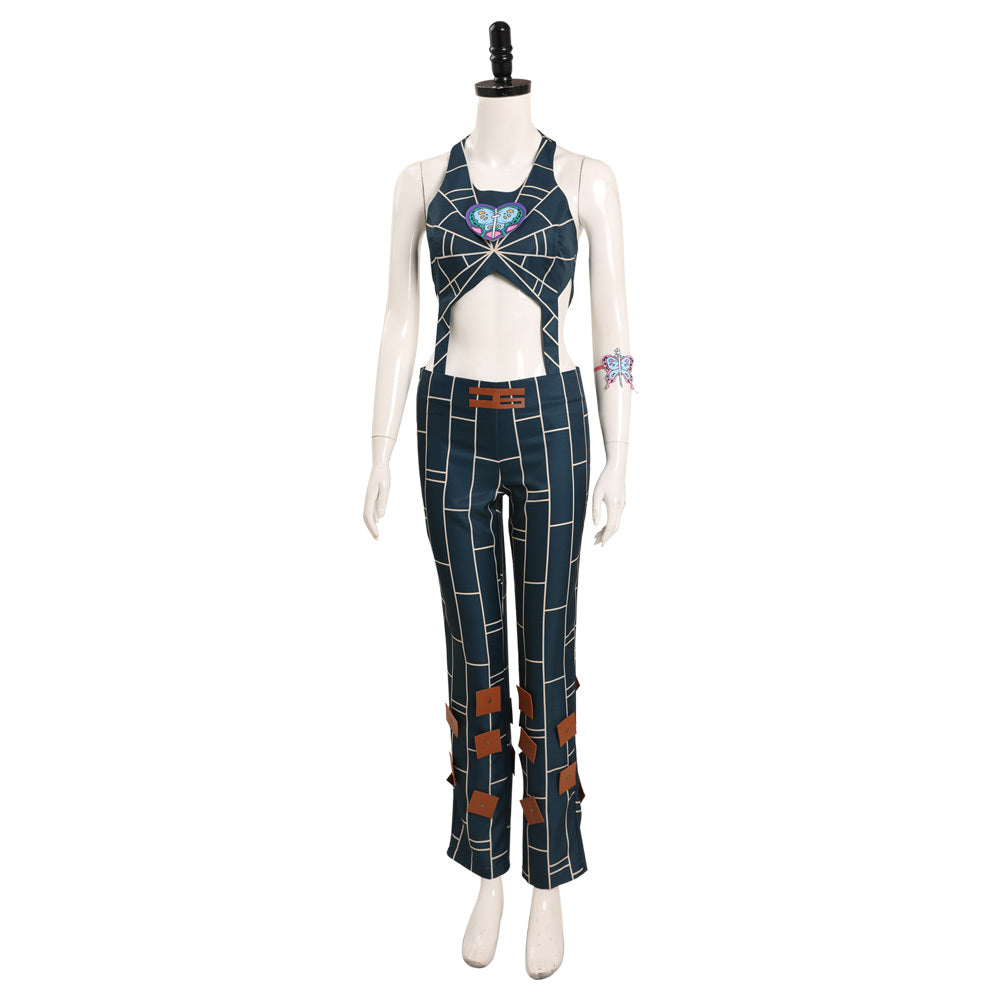 Anime JoJo’s Bizarre Adventure Stone Ocean Jolyne Cujoh Cosplay Disfraz Traje Fiesta