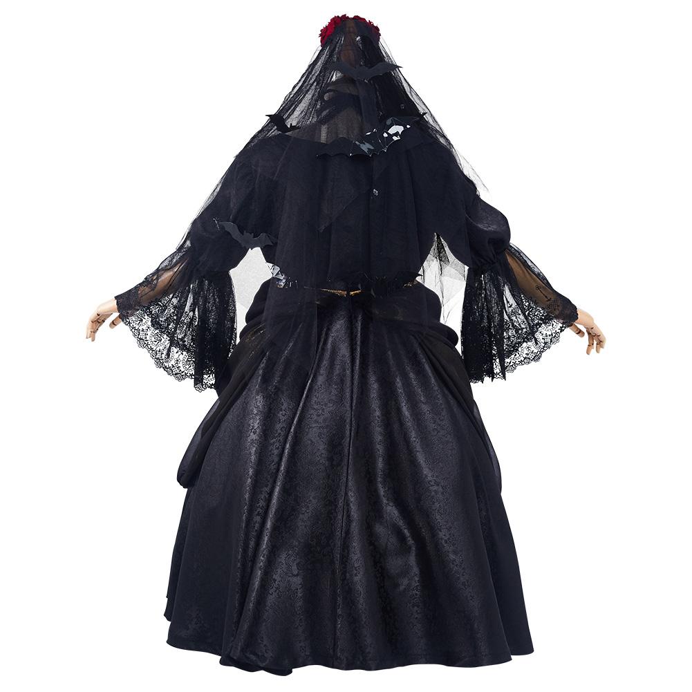 Anime Niños Chicas Vampire Bride Precioso Cosplay Disfraz Halloween Falda Carnaval Traje