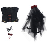 Anime Niños Chicas Vampire Bride Precioso Cosplay Disfraz Halloween Falda Carnaval Traje