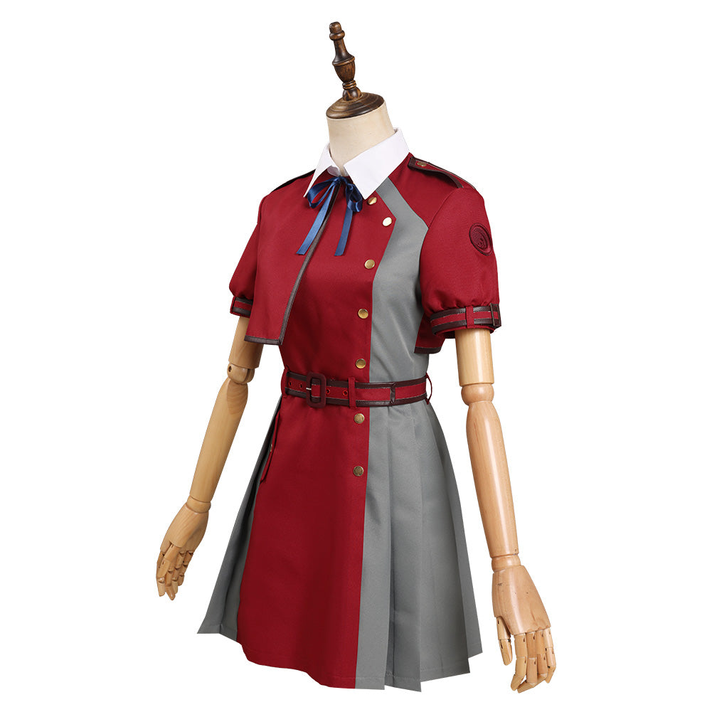 Anime Lycoris Recoil Nishikigi Chisato Cosplay Disfraz Traje Vestido Falda Navidad
