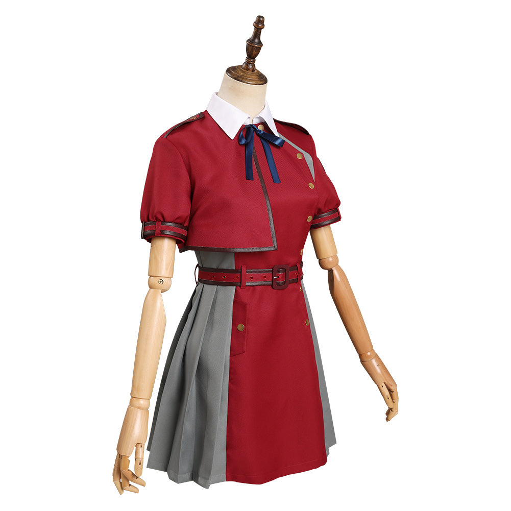 Anime Lycoris Recoil Nishikigi Chisato Cosplay Disfraz Traje Vestido Falda Navidad