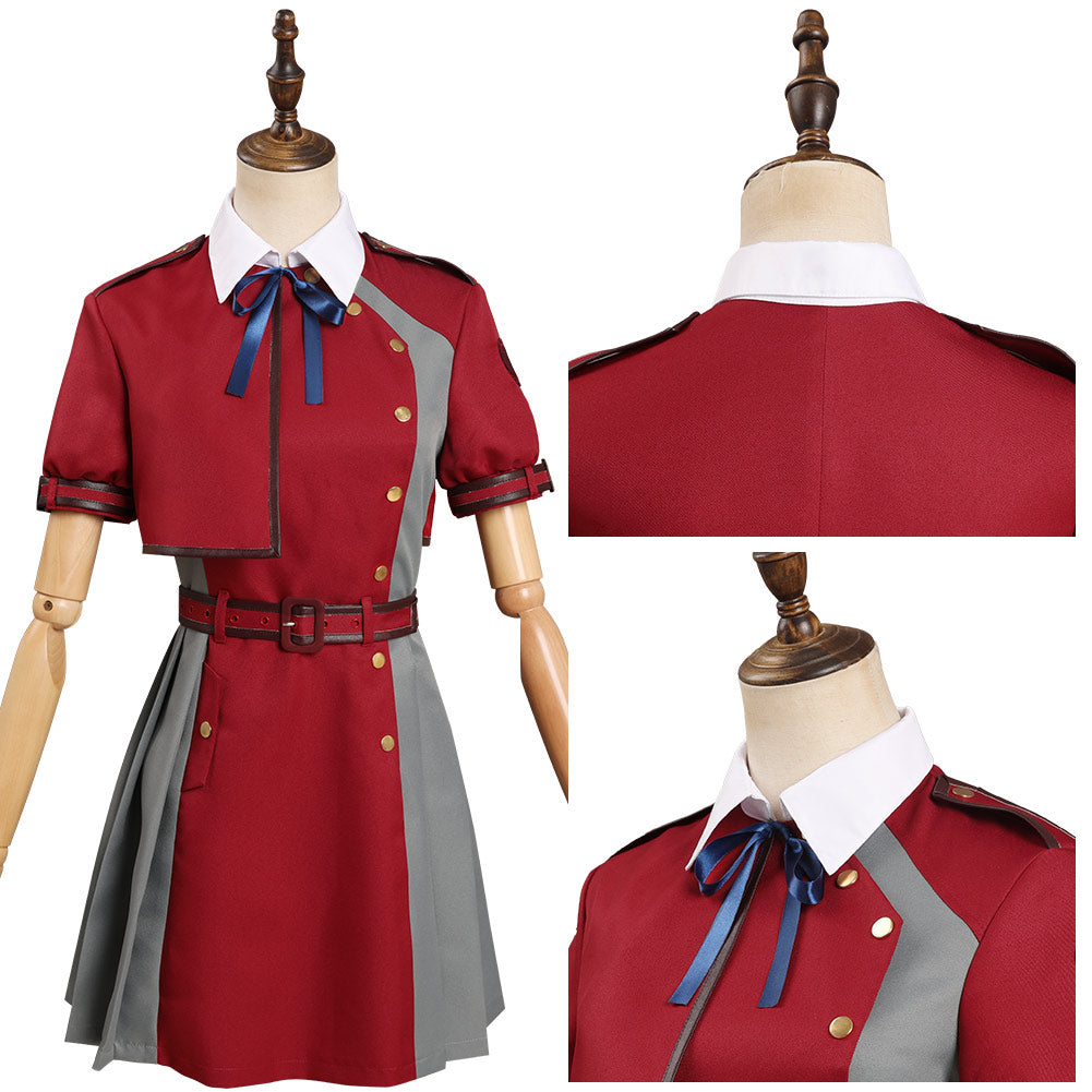 Anime Lycoris Recoil Nishikigi Chisato Cosplay Disfraz Traje Vestido Falda Navidad
