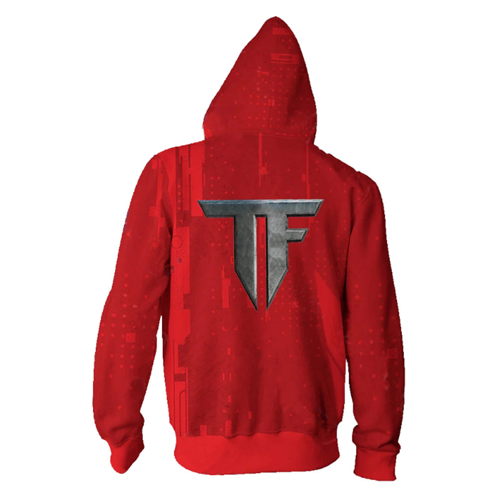 Transformers Cosplay Decepticon Sudadera con Capucha y Cremallera para Adultos Unisex