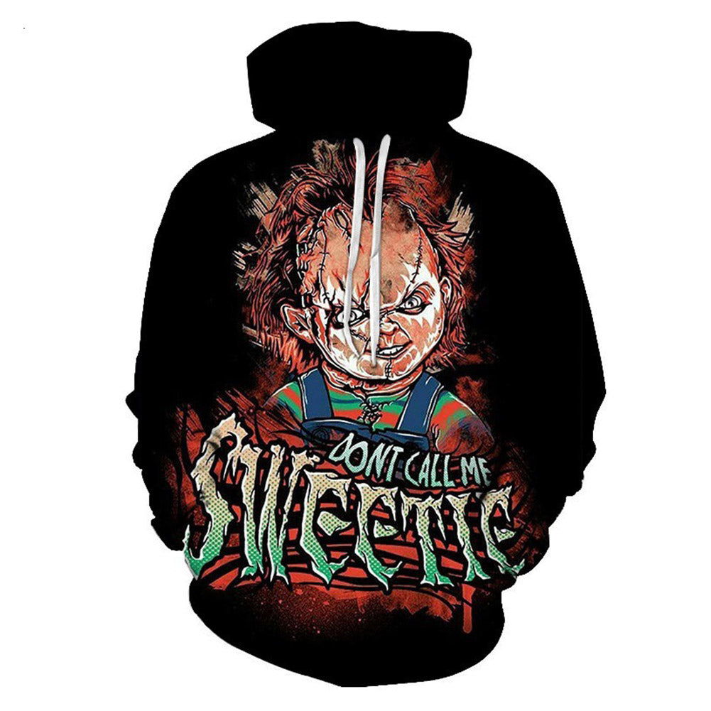 Película de Terror Muñeco Diabólico Child's Play Chucky Sudadera con Capucha para Adultos Unisex
