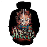 Película de Terror Muñeco Diabólico Child's Play Chucky Sudadera con Capucha para Adultos Unisex