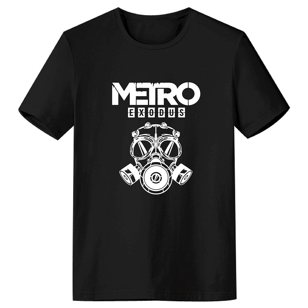 Videojuego Metro Exodus Cosplay Camiseta Estampada de Color Negro para Adultos Unisex