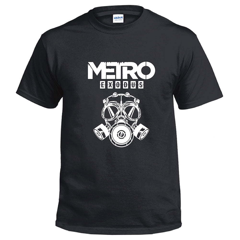 Videojuego Metro Exodus Cosplay Camiseta Estampada de Color Negro para Adultos Unisex