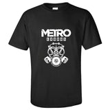 Videojuego Metro Exodus Cosplay Camiseta Estampada de Color Negro para Adultos Unisex