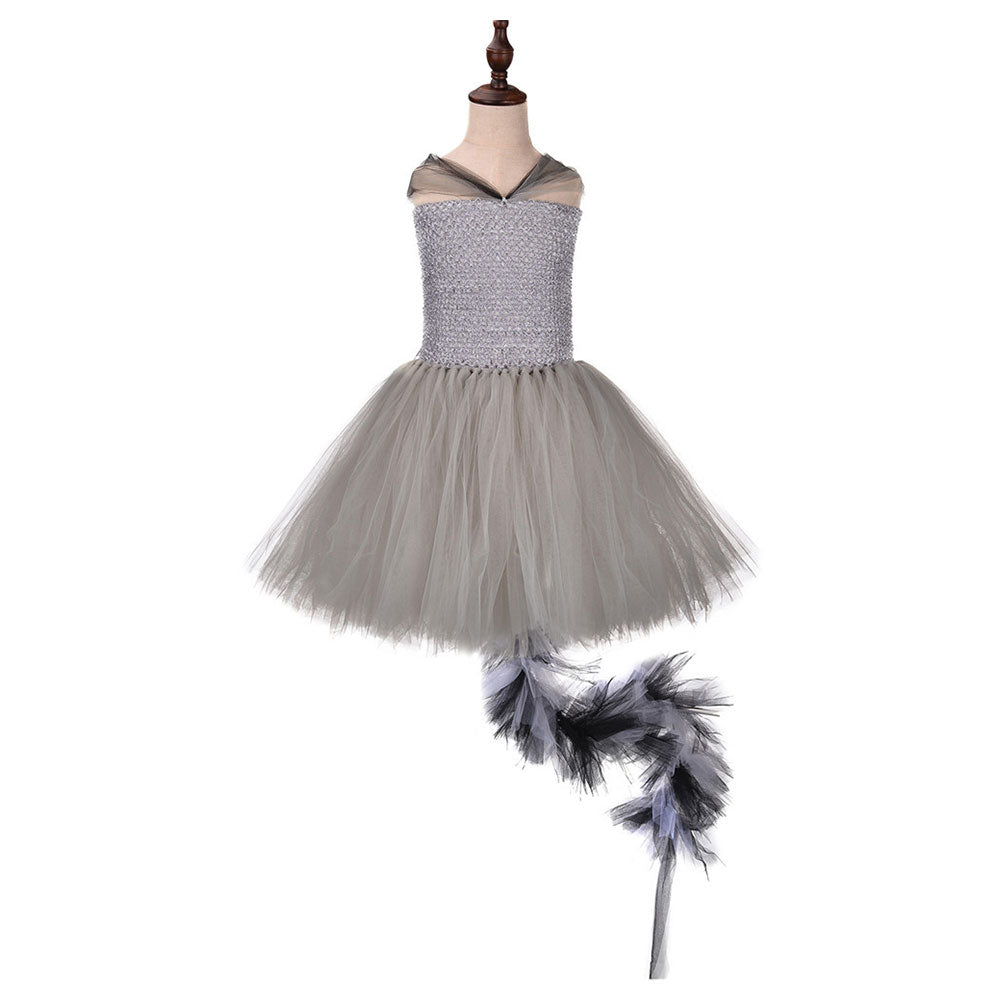 Halloween Disfraz de Rocket Raccoon Regalo Especial Vestido Tutu para Niñas