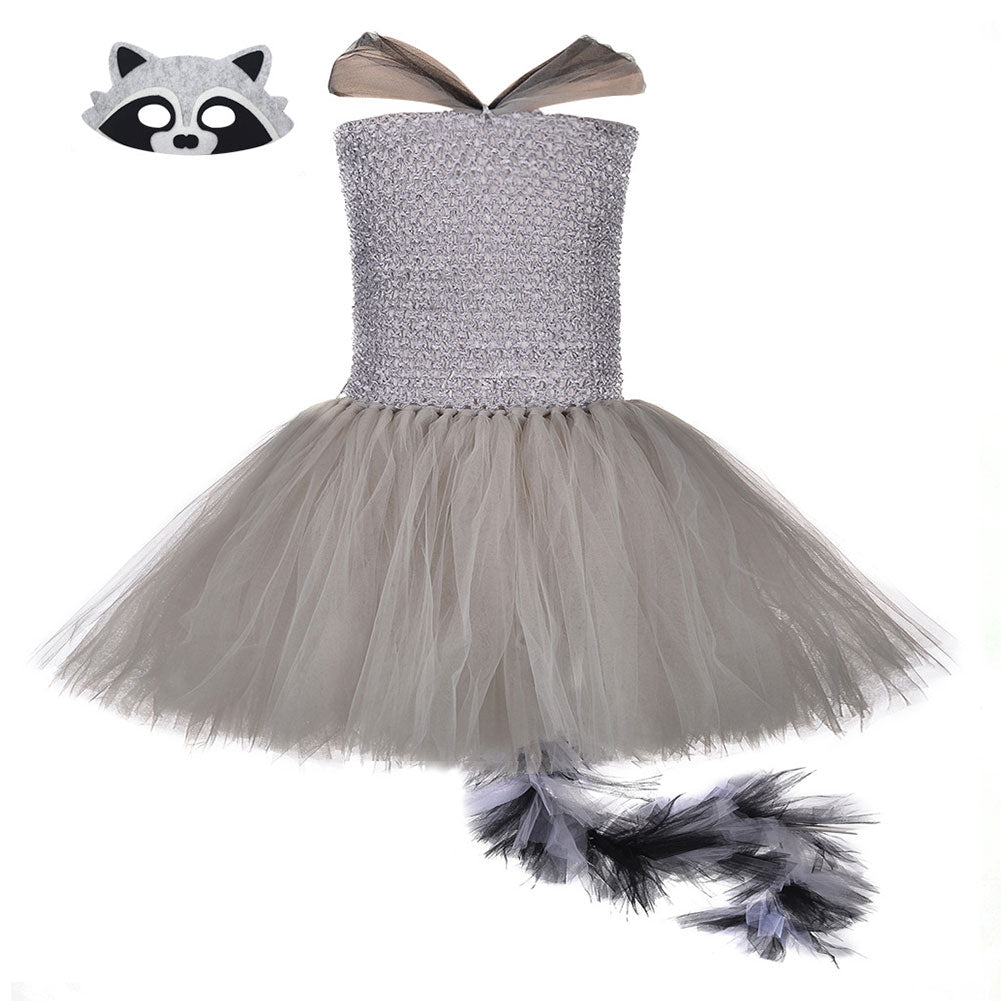 Halloween Disfraz de Rocket Raccoon Regalo Especial Vestido Tutu para Niñas
