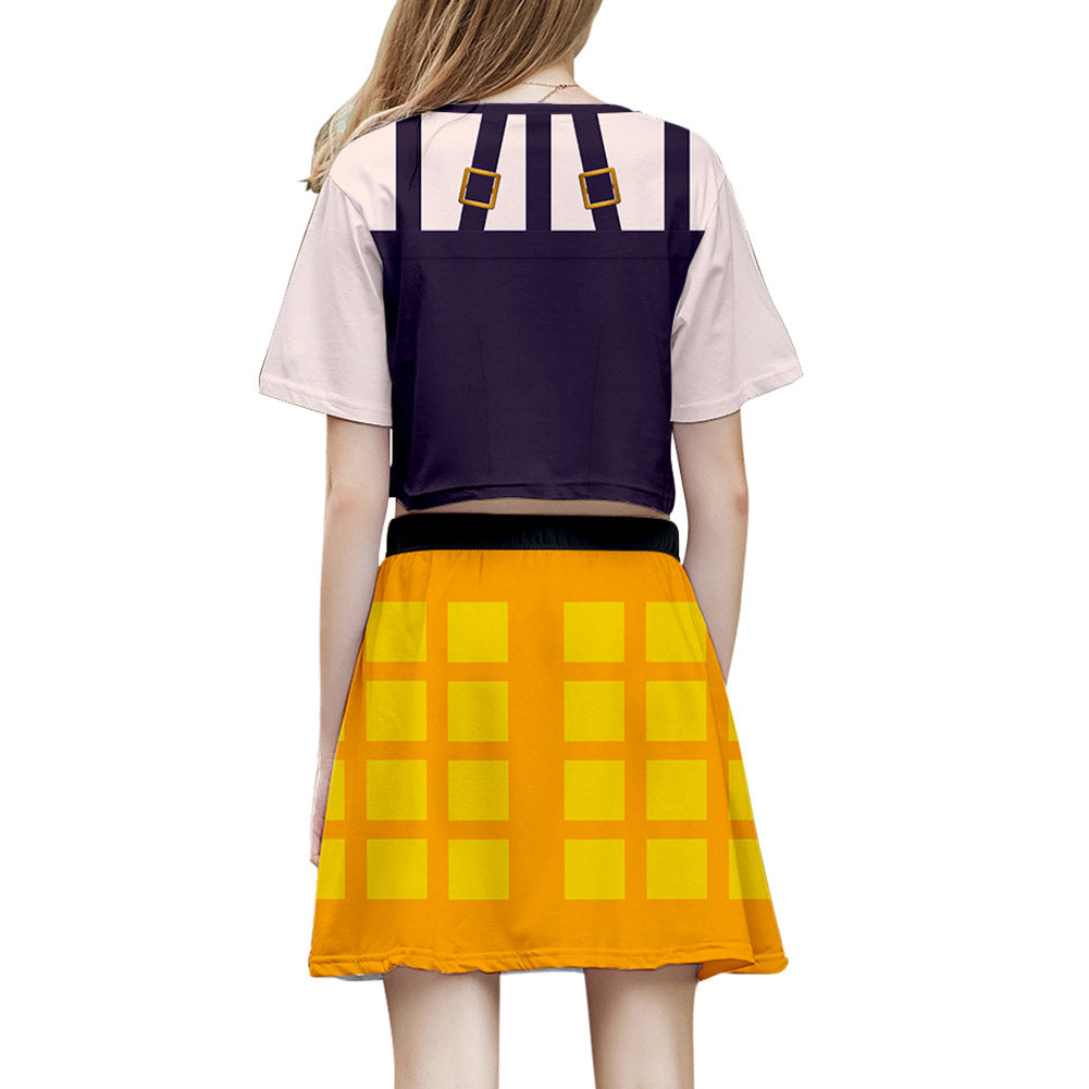 La Extraña Aventura de JoJo JoJo's Bizarre Adventure 2 Piezas Ghirga Narancia Traje Conjunto para Adultos Femenino