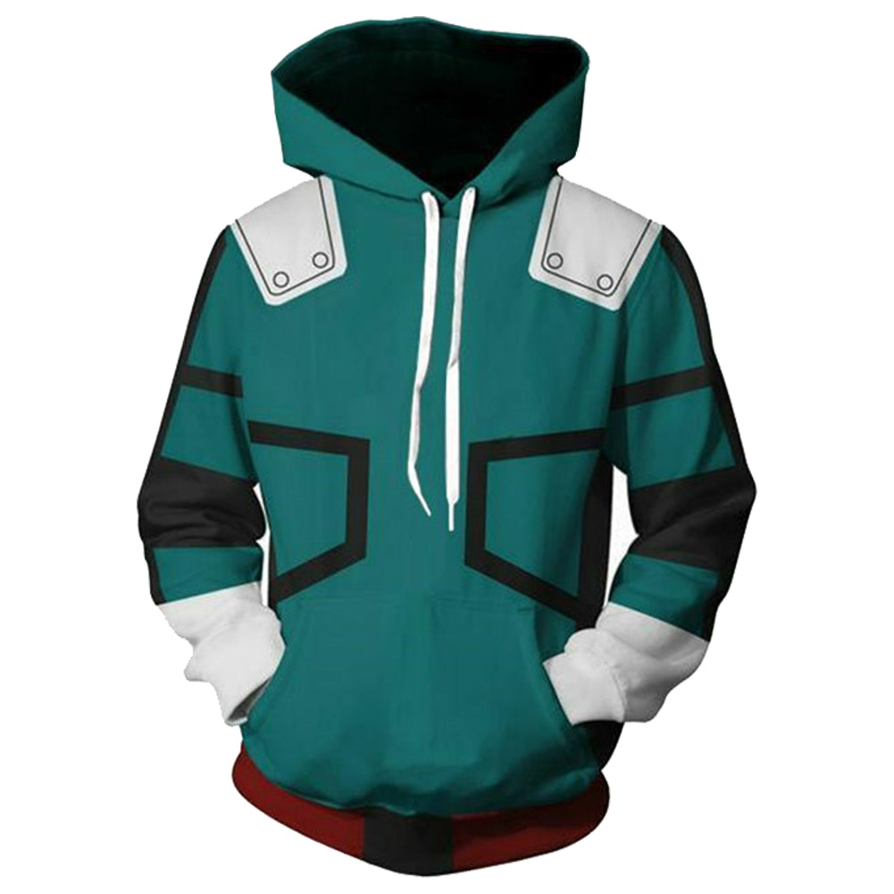 Anime My Hero Academia Izuku Midoriya Sudadera con capucha
