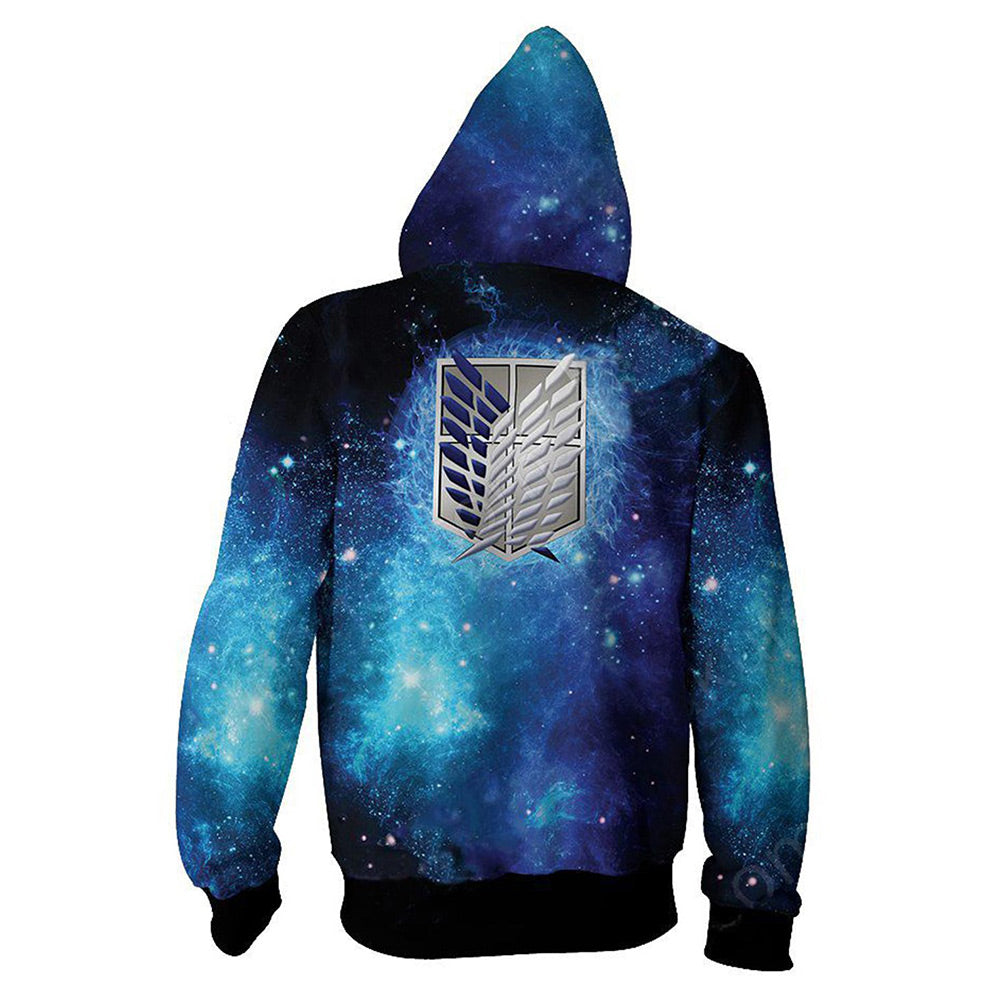 Anime Ataque a Los Titanes Attack on Titan Sudadera con Cremallera para Adultos Unisex
