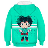 My Hero Academia Cosplay Izuku Midoriya Sudadera Estampada con Capucha para Niños