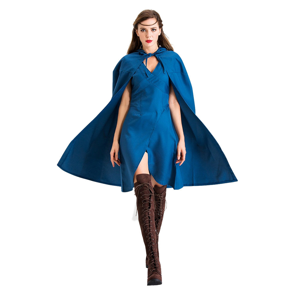 Halloween Juego de Tronos Game of Thrones Daenerys Targaryen Cosplay Vestido para Adultos Femenino