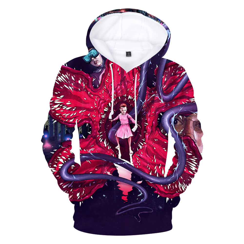 Series de Televisión Stranger Things Temporada 1 Cosplay Sudadera Estampada con Capucha para Adultos Unisex