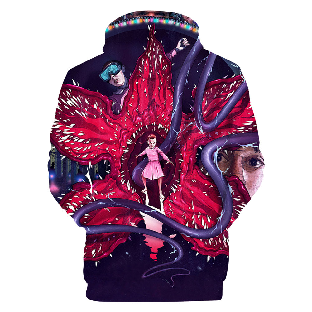 Series de Televisión Stranger Things Temporada 1 Cosplay Sudadera Estampada con Capucha para Adultos Unisex