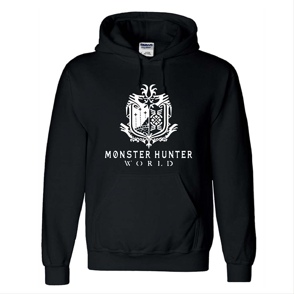 Videojuego Monster Hunter: World Logotipo Sudadera Estampada con Capucha para Adultos Unisex