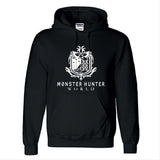 Videojuego Monster Hunter: World Logotipo Sudadera Estampada con Capucha para Adultos Unisex