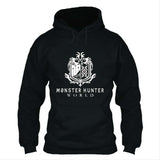 Videojuego Monster Hunter: World Logotipo Sudadera Estampada con Capucha para Adultos Unisex