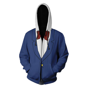 Detective Conan Cosplay Conan Sudadera Estampada con Cremallera para Adultos Unisex