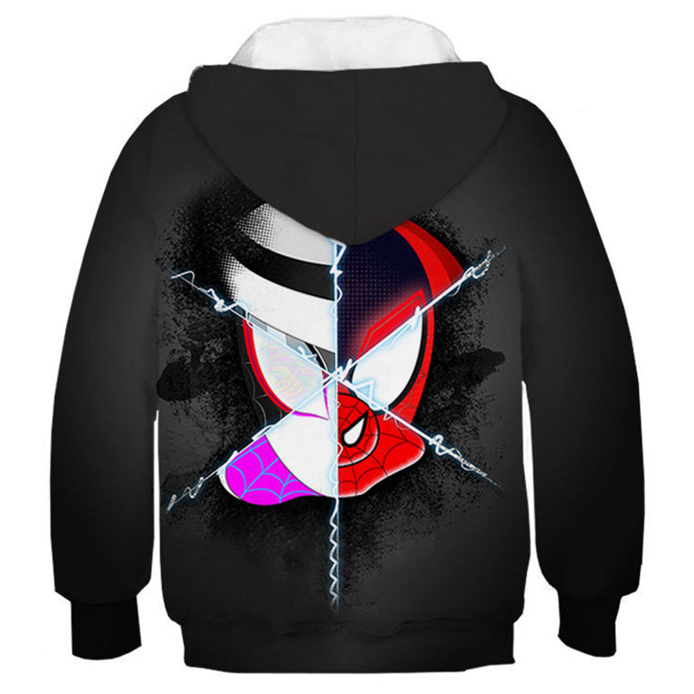 Hombre Araña Spider-Man: Into the Spider-Verse Gwen Miles Morales Sudadera Estampada para Niños