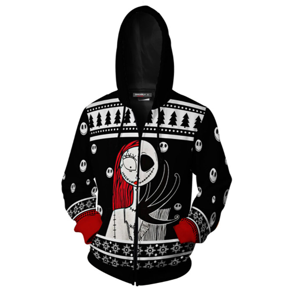 El Extraño Mundo de Jack The Nightmare Before Christmas Sudadera con Cremallera para Adultos Unisex
