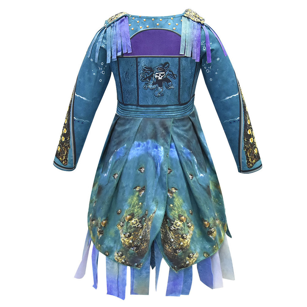 Descendientes Descendants 3 Vestido Cosplay para Halloween Vestido para Niñas