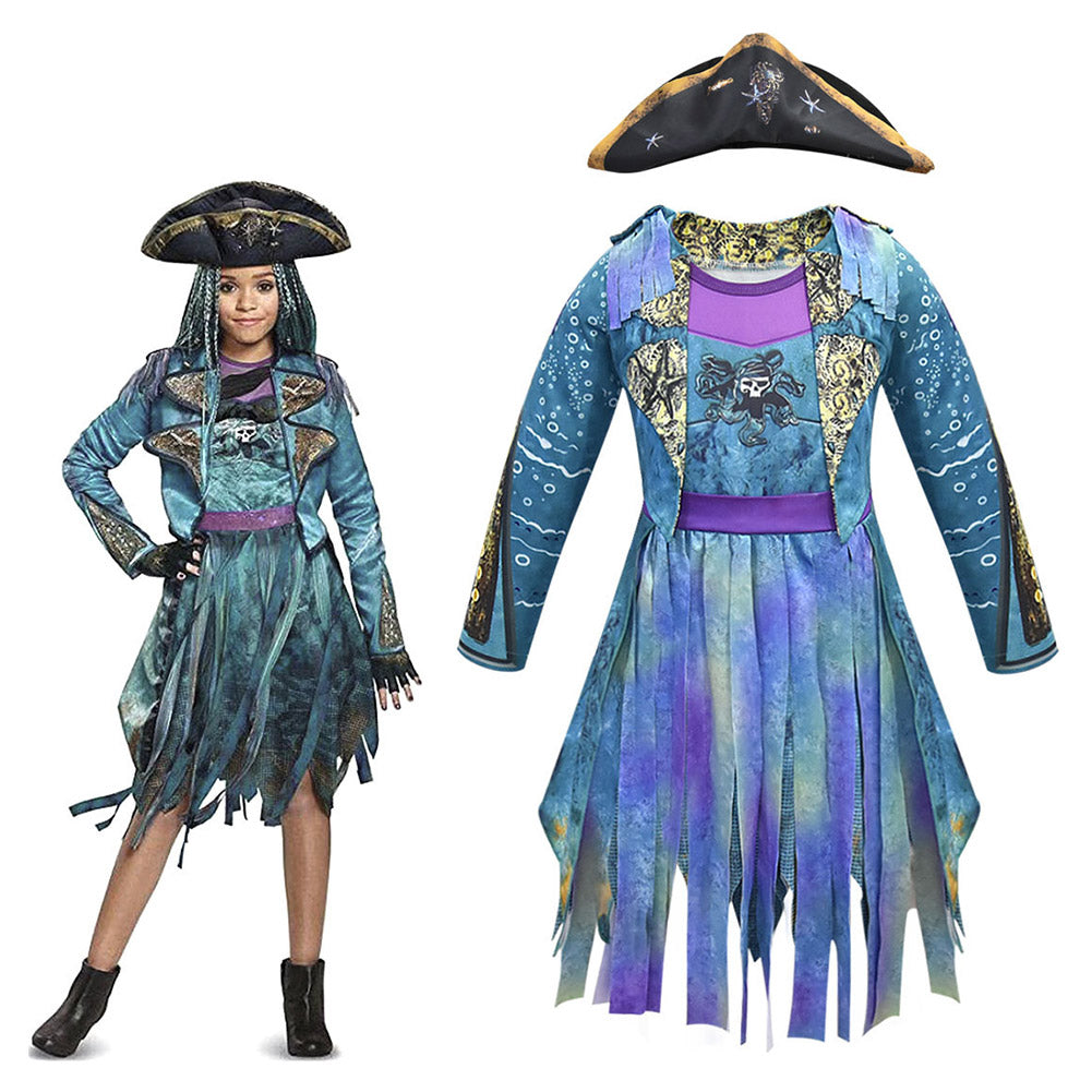 Descendientes Descendants 3 Vestido Cosplay para Halloween Vestido para Niñas