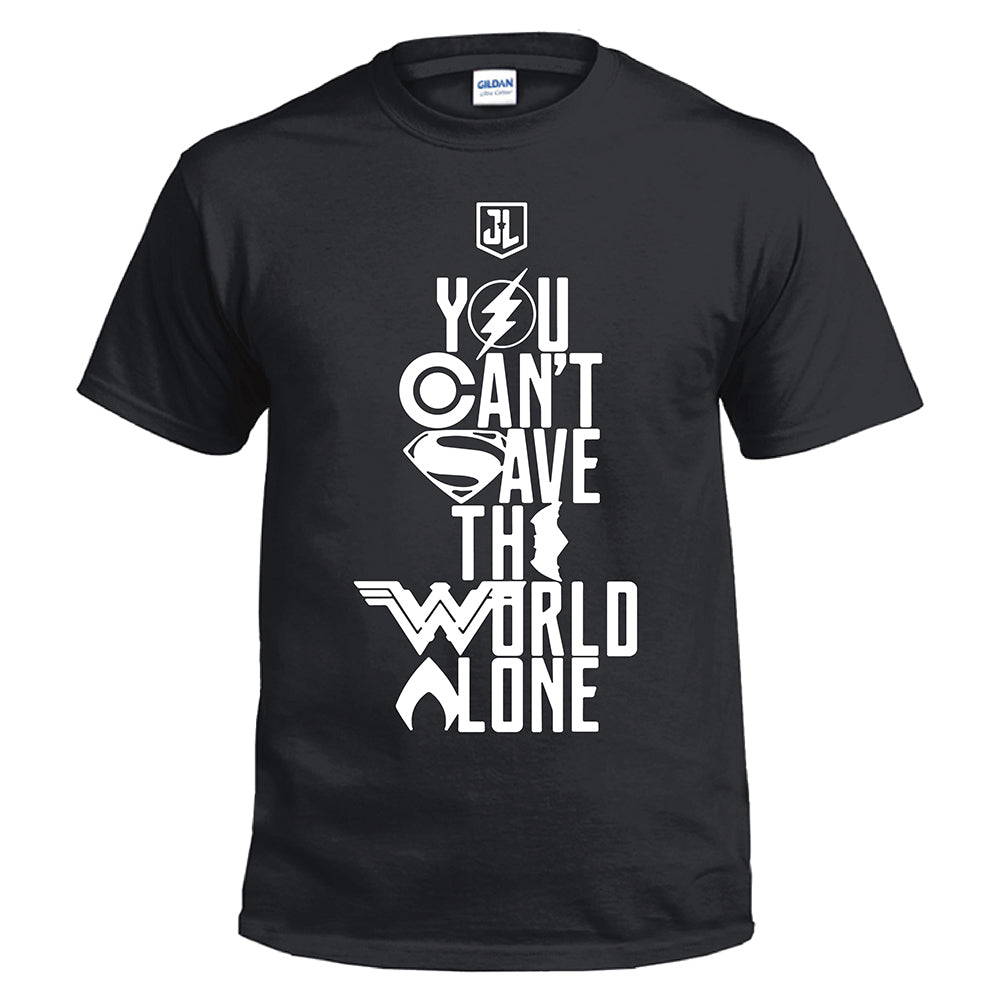 Liga de La Justicia Justice League Cosplay Camiseta de Color Negro para Adultos Unisex