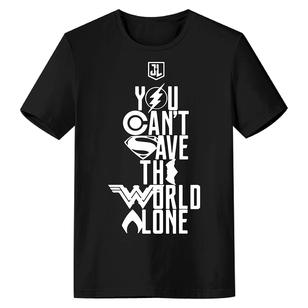Liga de La Justicia Justice League Cosplay Camiseta de Color Negro para Adultos Unisex