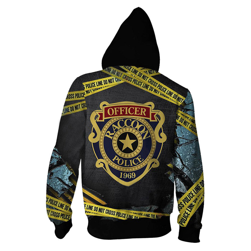 Novedad Peligro Biológico Resident Evil Sudadera Estampada con Cremallera y Capucha para Adultos Unisex