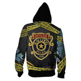 Novedad Peligro Biológico Resident Evil Sudadera Estampada con Cremallera y Capucha para Adultos Unisex