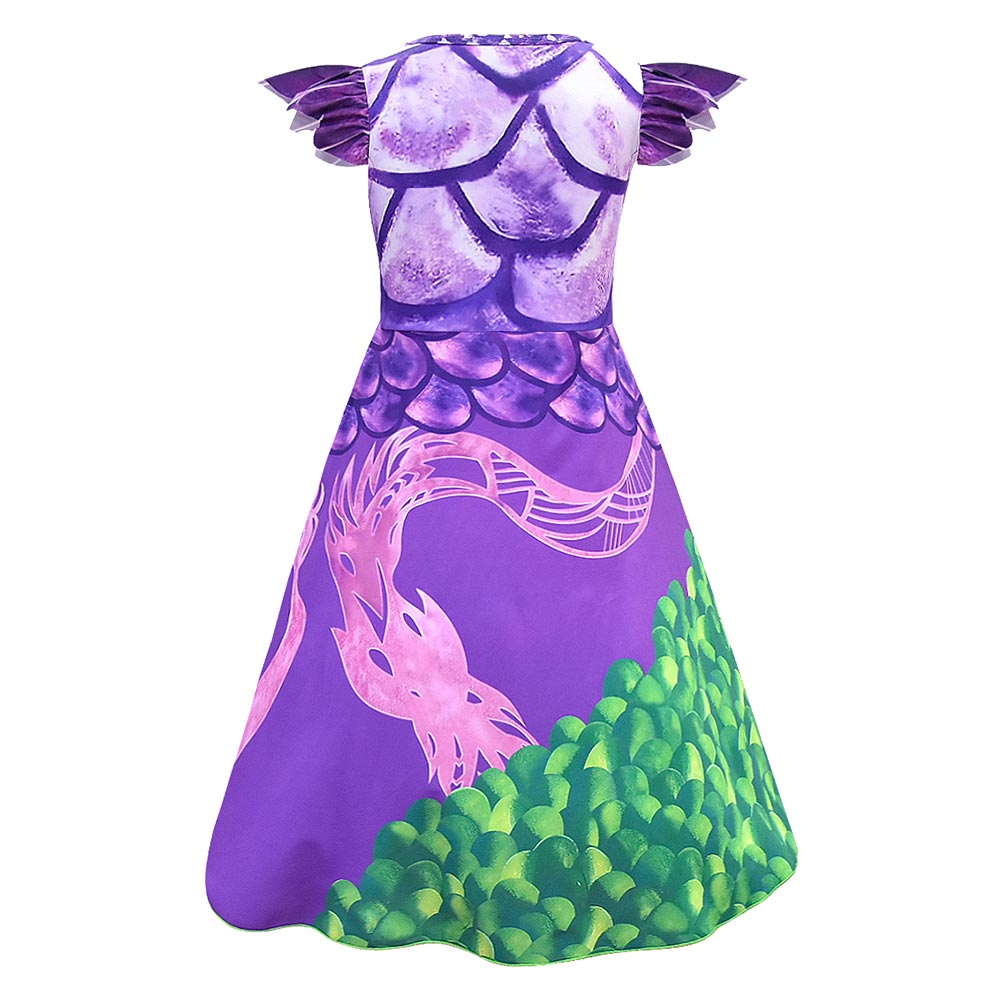 Los Descendientes Descendants 3 Mal Cosplay Halloween Carnaval Vestido para Niñas