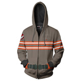 Los Cazafantasmas Ghost Busters Cosplay Sudadera Estampada de Moda con Cremallera para Adultos Unisex