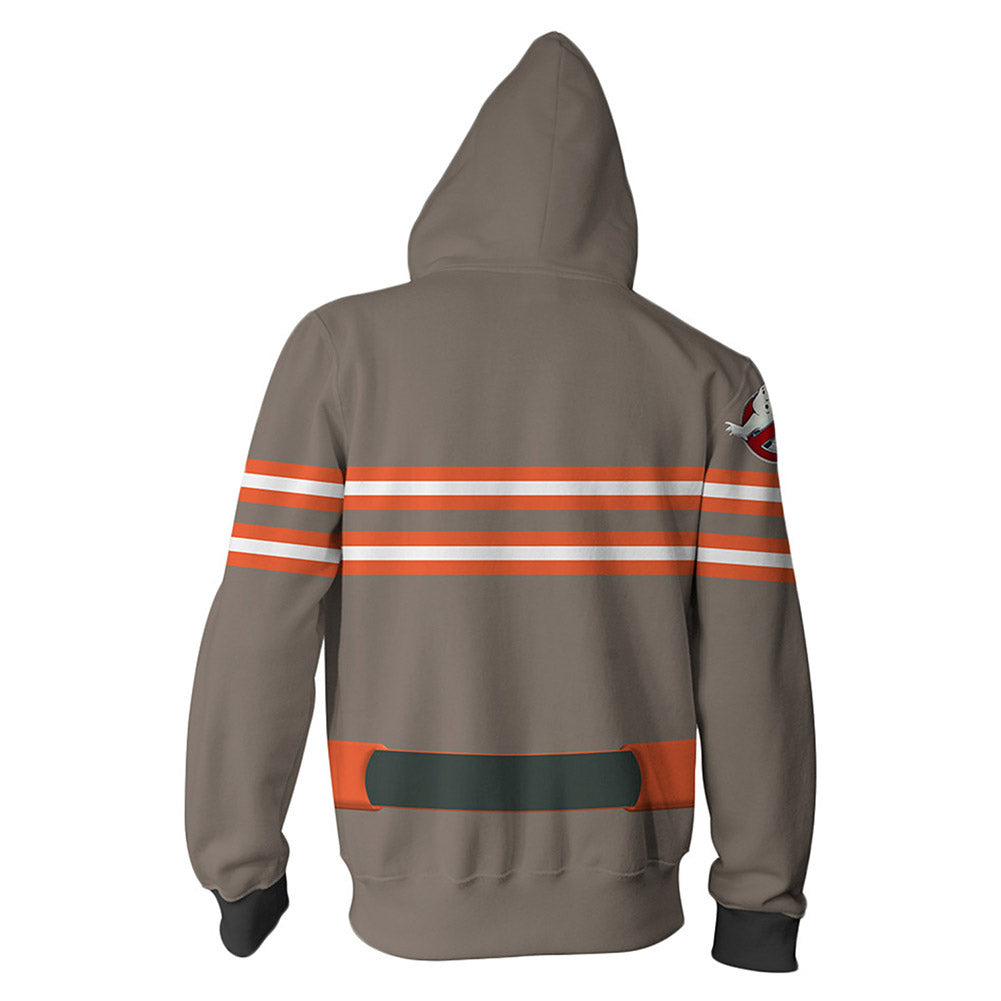 Los Cazafantasmas Ghost Busters Cosplay Sudadera Estampada de Moda con Cremallera para Adultos Unisex