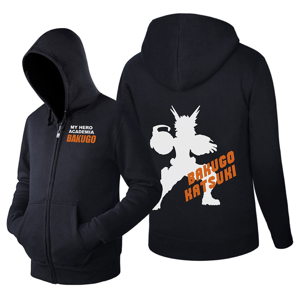 My Hero Academia Bakugo Katsuki Sudadera con Cremallera y Capucha para Adultos Unisex