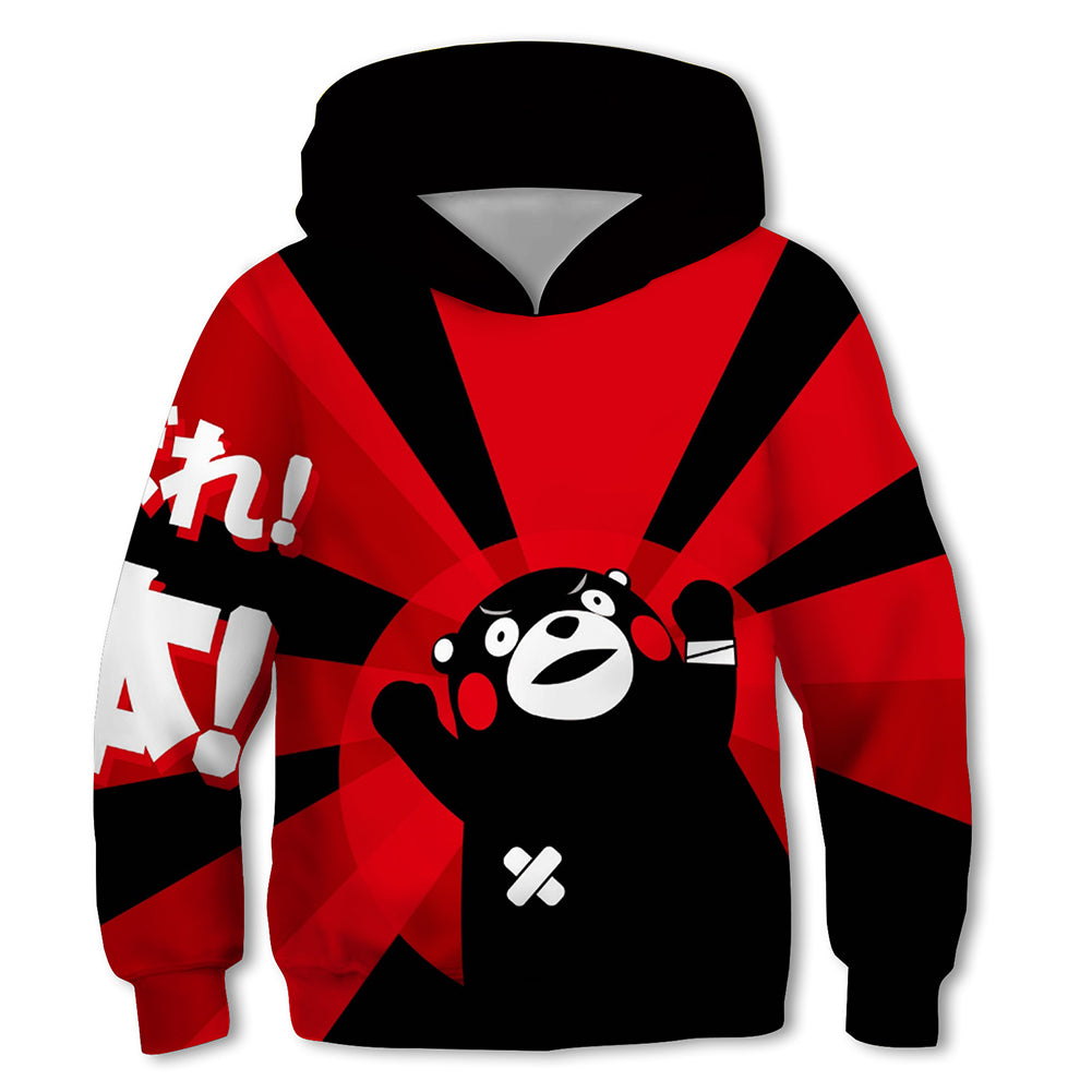 Halloween Disfraz Kumamon Sudadera Estampada con Capucha para Niños